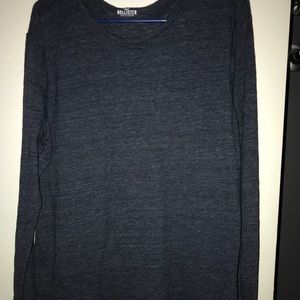 DARK BLUE HOLLISTER LONG SLEEVE SHIRT